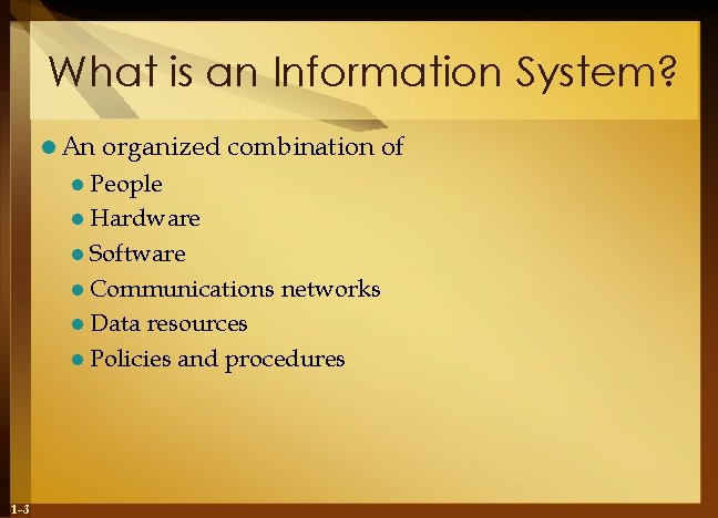 Chapter 1 Foundations of Enterprise Information System Why