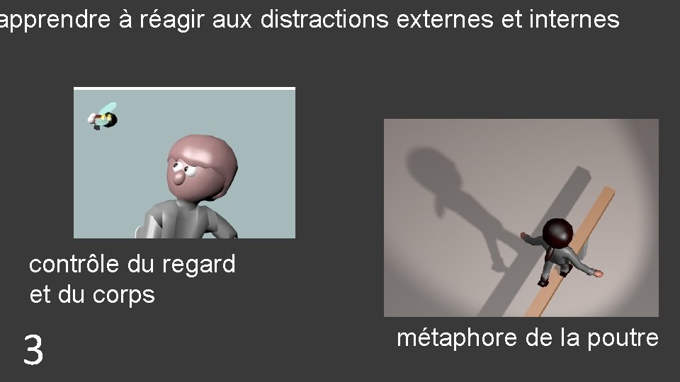 apprendre à réagir aux distractions externes et internes contrôle du regard et du corps