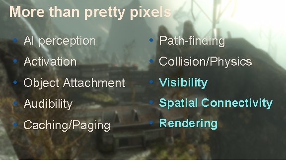 More than pretty pixels • AI perception • Activation • Object Attachment • Audibility