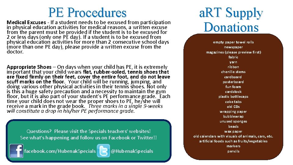 PE Procedures Medical Excuses - If a student needs to be excused from participation