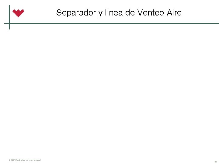 Separador y linea de Venteo Aire © 2007 Weatherford. All rights reserved. 18 