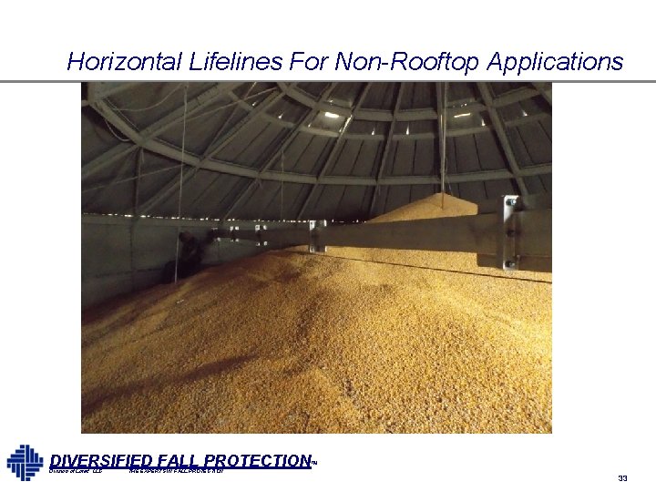 Horizontal Lifelines For Non-Rooftop Applications DIVERSIFIED FALL PROTECTION™ Division of Lorad, LLC THE EXPERTS Horizontal Lifelines For Non-Rooftop Applications DIVERSIFIED FALL PROTECTION™ Division of Lorad, LLC THE EXPERTS