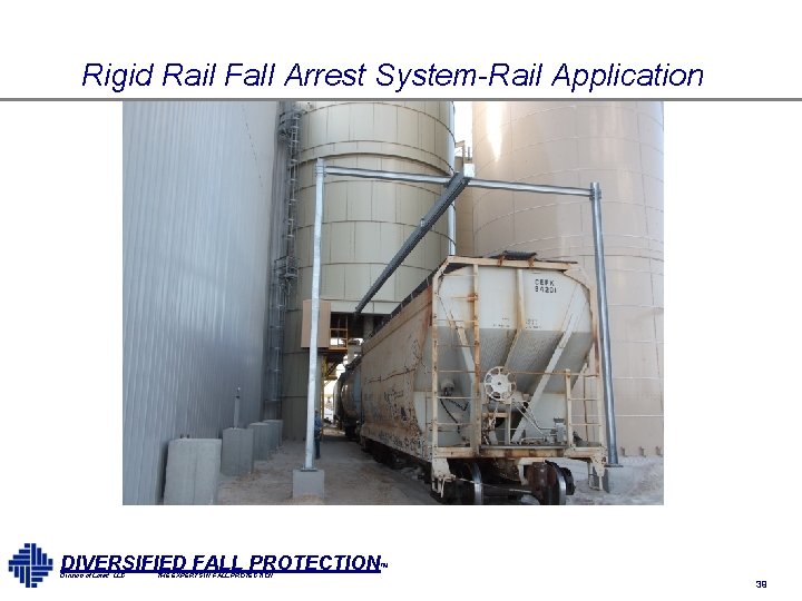 Rigid Rail Fall Arrest System-Rail Application DIVERSIFIED FALL PROTECTION™ Division of Lorad, LLC THE Rigid Rail Fall Arrest System-Rail Application DIVERSIFIED FALL PROTECTION™ Division of Lorad, LLC THE