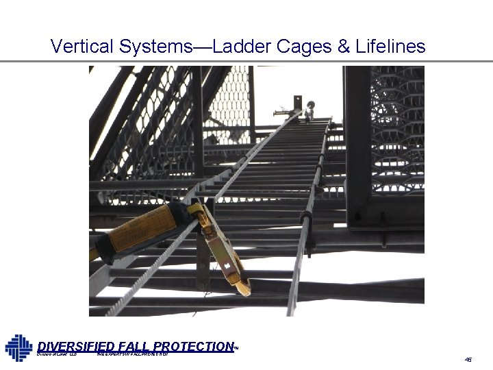 Vertical Systems—Ladder Cages & Lifelines DIVERSIFIED FALL PROTECTION™ Division of Lorad, LLC THE EXPERTS Vertical Systems—Ladder Cages & Lifelines DIVERSIFIED FALL PROTECTION™ Division of Lorad, LLC THE EXPERTS
