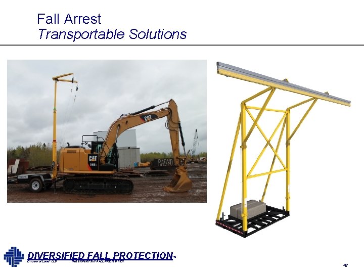 Fall Arrest Transportable Solutions DIVERSIFIED FALL PROTECTION™ Division of Lorad, LLC THE EXPERTS IN Fall Arrest Transportable Solutions DIVERSIFIED FALL PROTECTION™ Division of Lorad, LLC THE EXPERTS IN