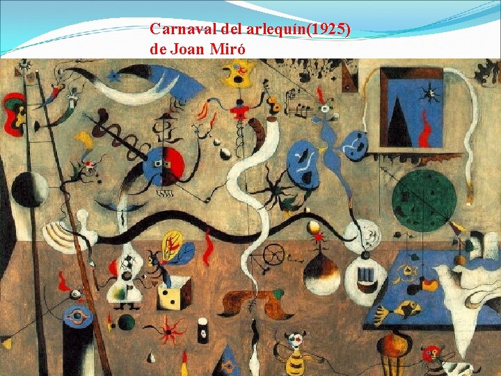 Carnaval del arlequín(1925) de Joan Miró 