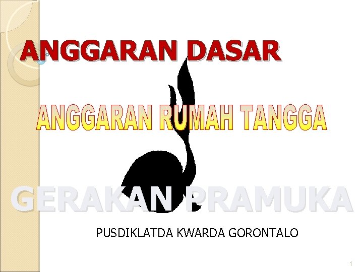 ANGGARAN DASAR GERAKAN PRAMUKA PUSDIKLATDA KWARDA GORONTALO 1 