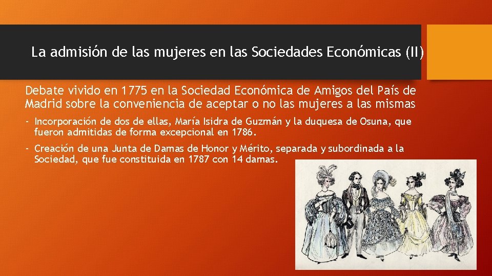 La admisión de las mujeres en las Sociedades Económicas (II) Debate vivido en 1775