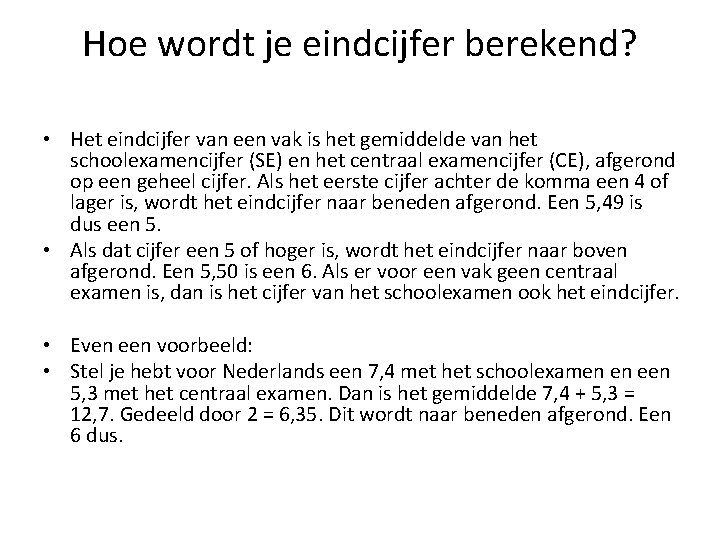 Wat zijn dit jaar de exameneisen voor TL