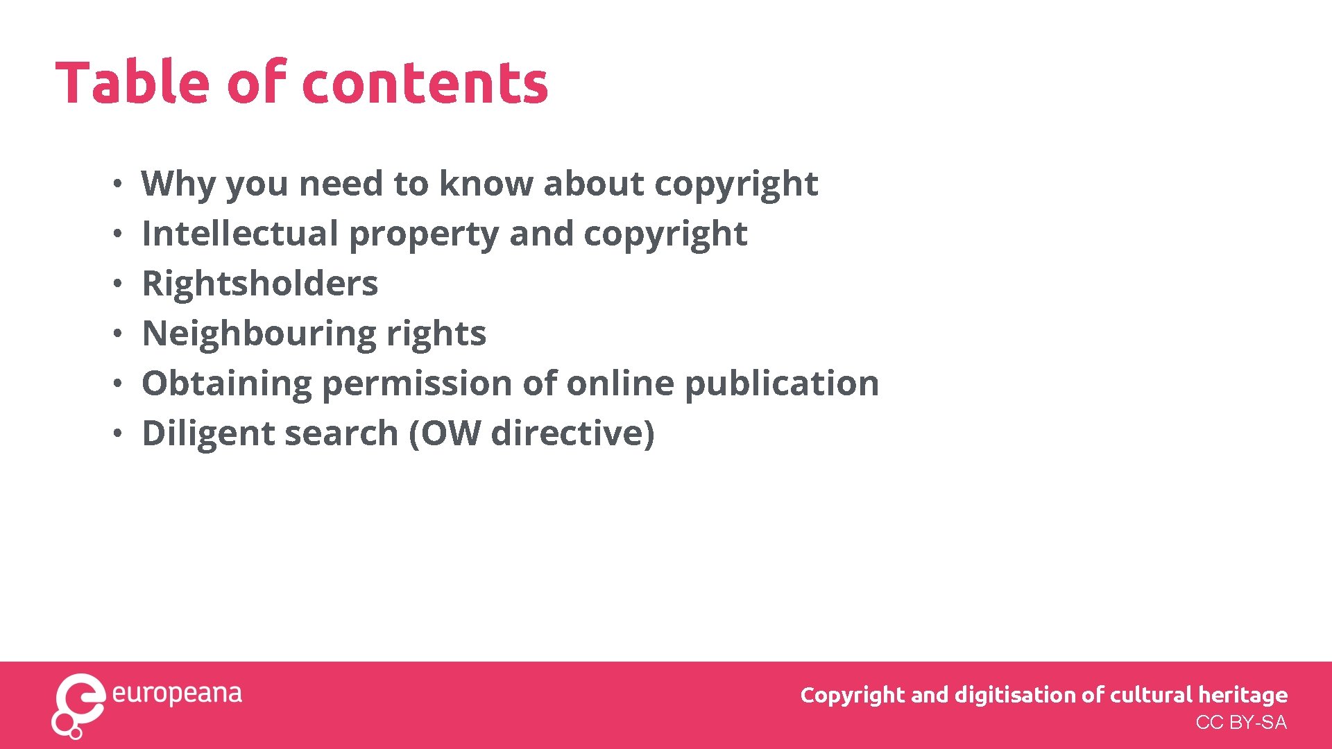 Table of contents • • • Why you need to know about copyright Intellectual Table of contents • • • Why you need to know about copyright Intellectual