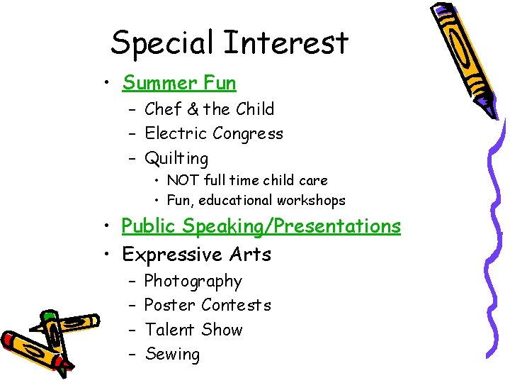 Special Interest • Summer Fun – Chef & the Child – Electric Congress –