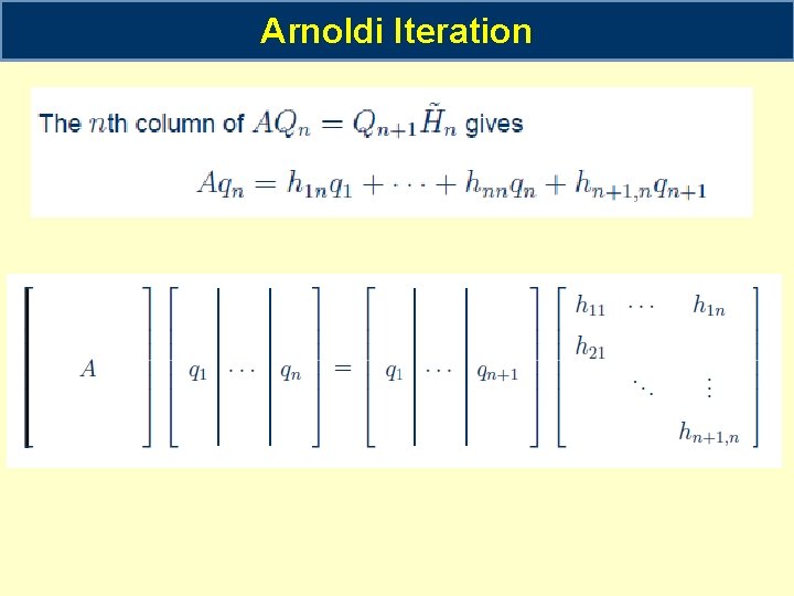 Arnoldi Iteration 