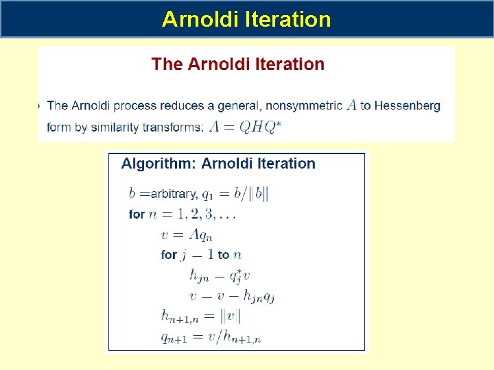 Arnoldi Iteration 