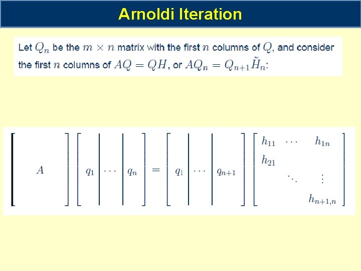 Arnoldi Iteration 