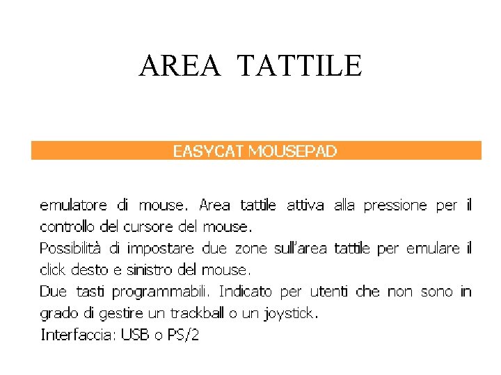 AREA TATTILE 