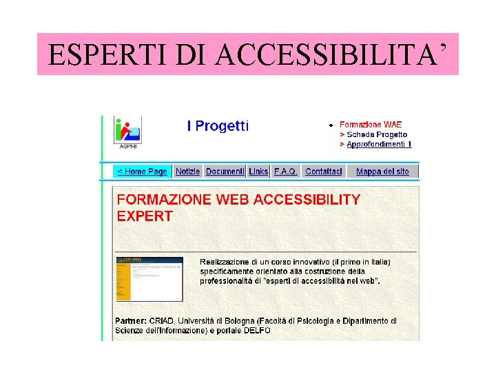 ESPERTI DI ACCESSIBILITA’ 