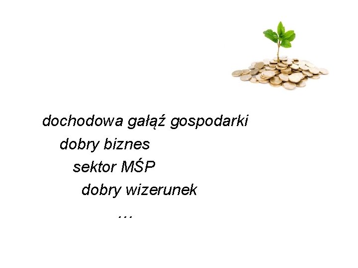 dochodowa gałąź gospodarki dobry biznes sektor MŚP dobry wizerunek … 