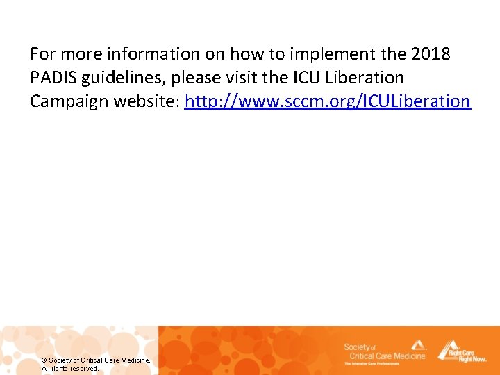 For more information on how to implement the 2018 PADIS guidelines, please visit the