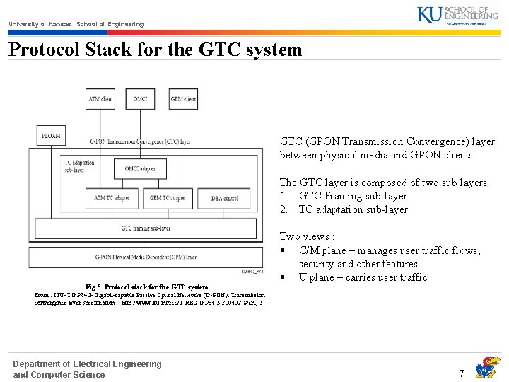 University of Kansas | School of Engineering Protocol Stack for the GTC system GTC