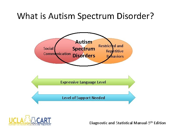 What is Autism Spectrum Disorder? Autism Social Spectrum Communication Disorders Restricted and Repetitive Behaviors