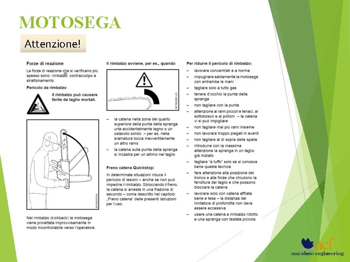 MOTOSEGA Attenzione! 