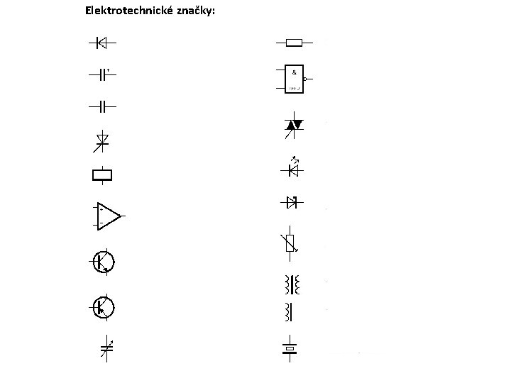 Elektrotechnické značky: 