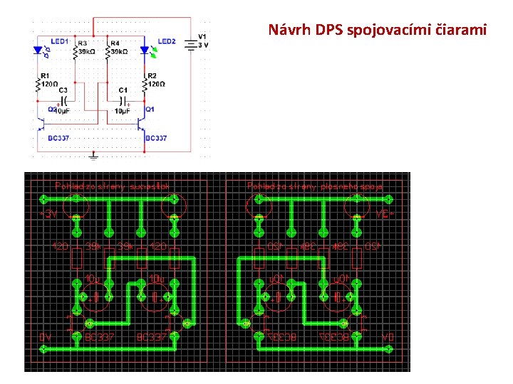 Návrh DPS spojovacími čiarami 