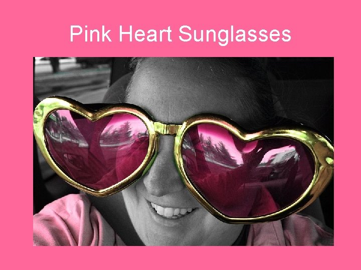 Pink Heart Sunglasses 