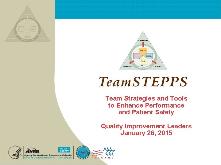 Team Strategies and Tools to Enhance Performance and Patient Safety Quality Improvement Leaders January