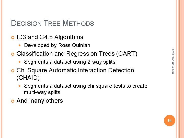 DECISION TREE METHODS ID 3 and C 4. 5 Algorithms Classification and Regression Trees DECISION TREE METHODS ID 3 and C 4. 5 Algorithms Classification and Regression Trees