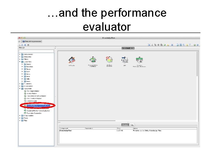 …and the performance evaluator 