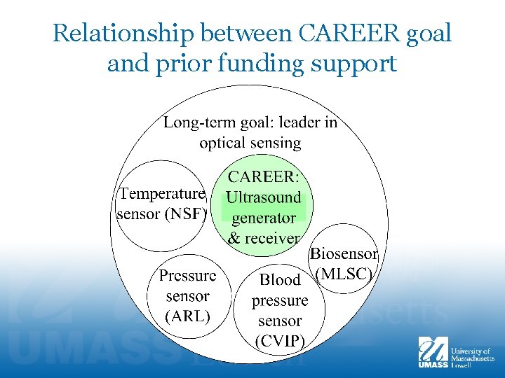 Relationship between CAREER goal and prior funding support 