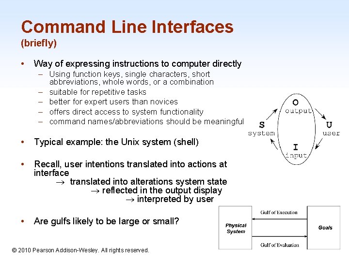 Command Line Interfaces (briefly) • Way of expressing instructions to computer directly – Using