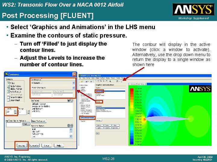 WS 2: Transonic Flow Over a NACA 0012 Airfoil Post Processing [FLUENT] Workshop Supplement