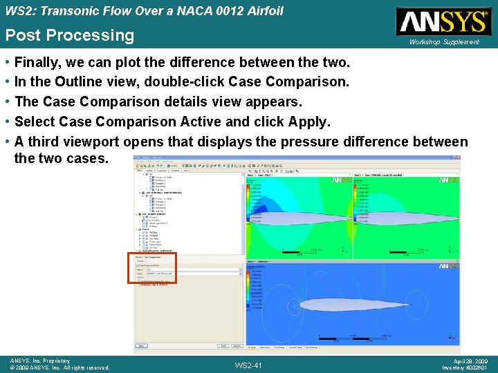 WS 2: Transonic Flow Over a NACA 0012 Airfoil Post Processing • • •