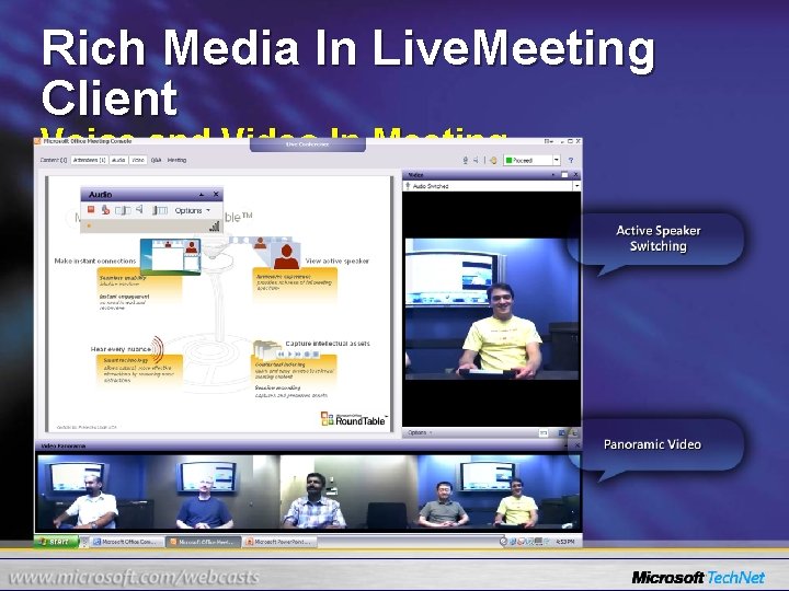 Rich Media In Live. Meeting Client Voice and Video In Meeting 