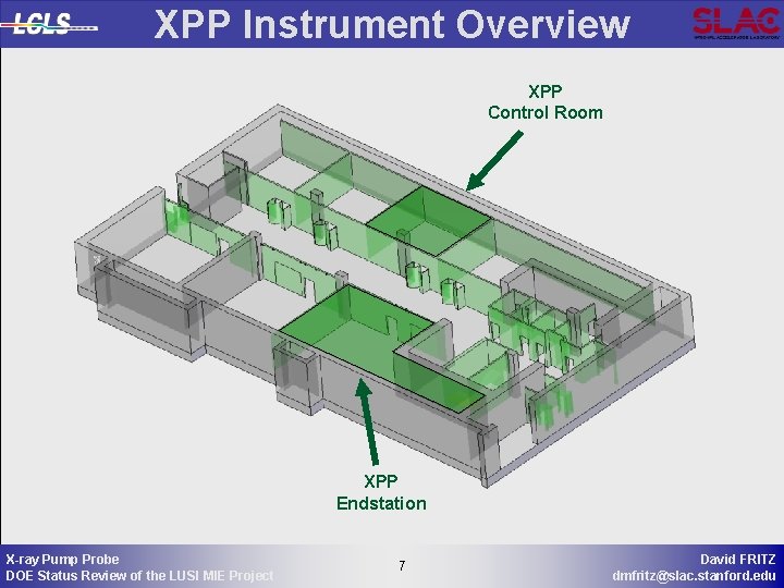 XPP Instrument Overview XPP Control Room XPP Endstation X-ray Pump Probe DOE Status Review