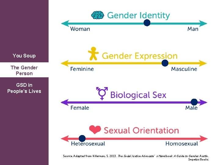 You Soup The Gender Person GSD in People’s Lives Source: Adapted from Killerman, S.