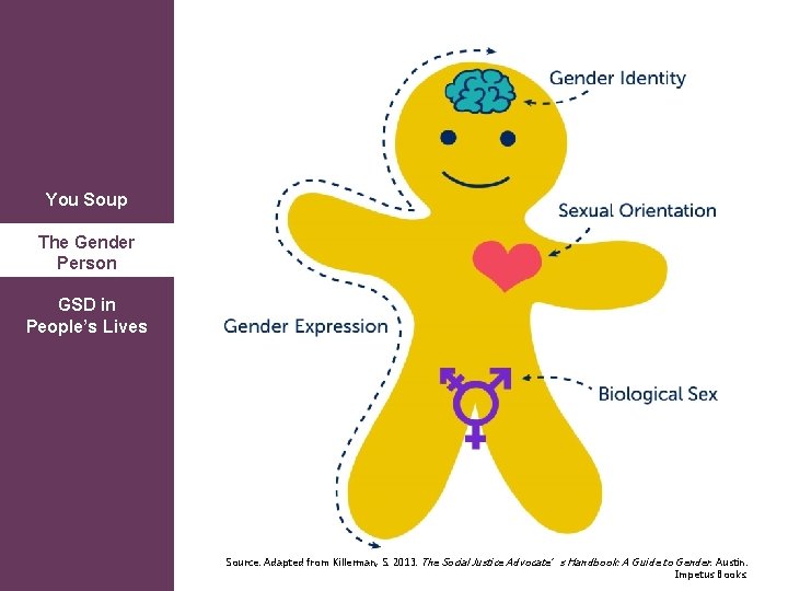 You Soup The Gender Person GSD in People’s Lives Source: Adapted from Killerman, S.