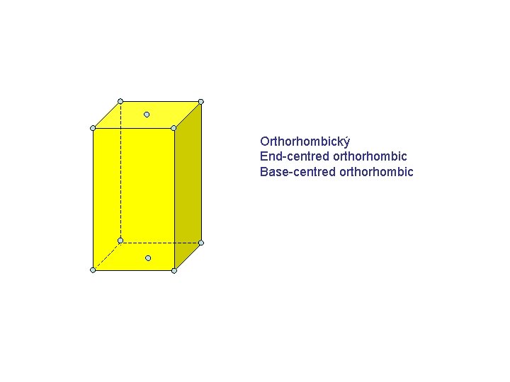 Orthorhombický End-centred orthorhombic Base-centred orthorhombic 
