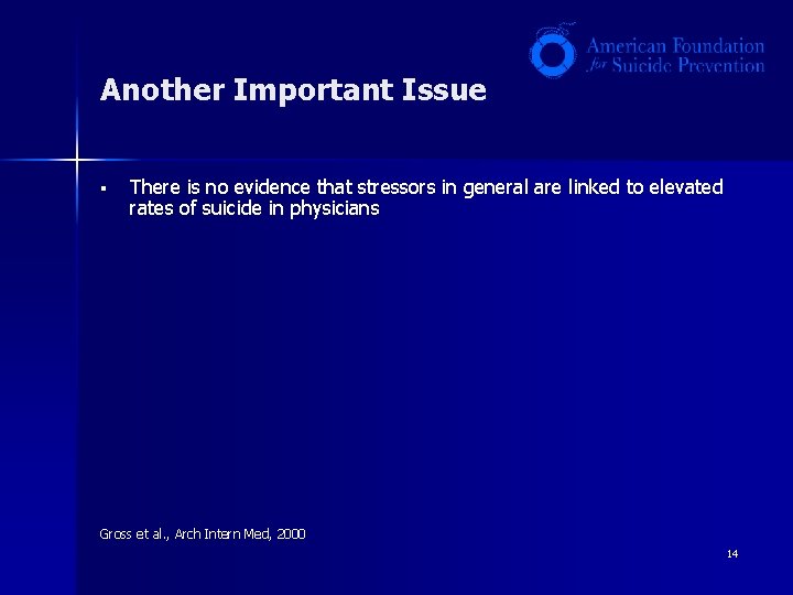 Another Important Issue § There is no evidence that stressors in general are linked Another Important Issue § There is no evidence that stressors in general are linked