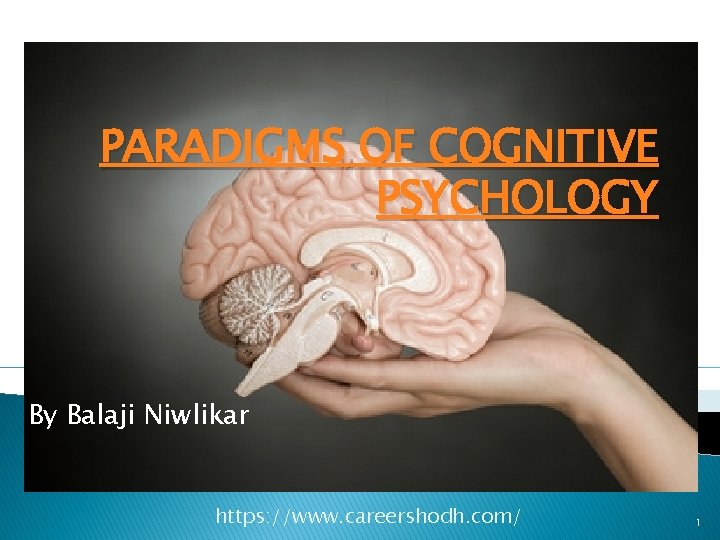 PARADIGMS OF COGNITIVE PSYCHOLOGY By Balaji Niwlikar https: //www. careershodh. com/ 1 