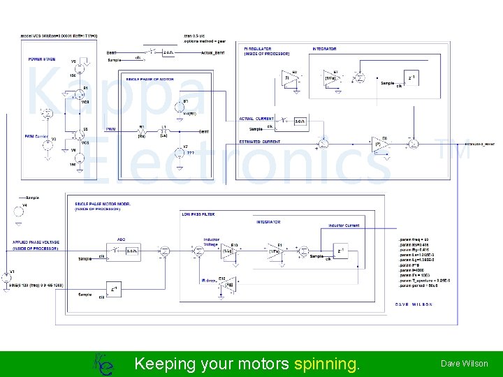 Kappa Electronics Keeping your motors spinning. TM Dave Wilson 