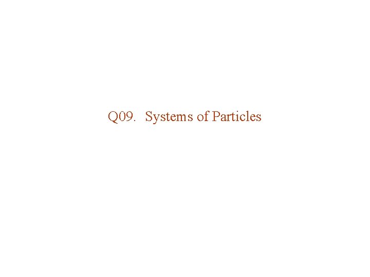 Q 09. Systems of Particles 