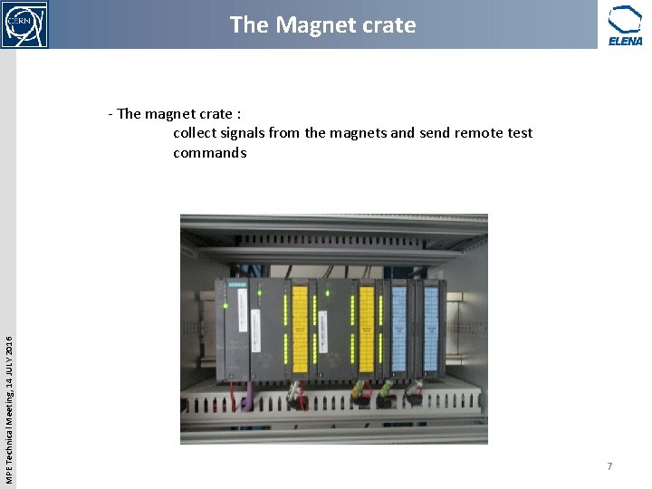 The Magnet crate MPE Technical Meeting, 14 JULY 2016 - The magnet crate :