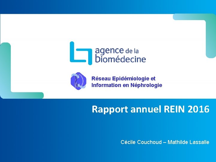 Réseau Epidémiologie et Information en Néphrologie Rapport annuel REIN 2016 Cécile Couchoud – Mathilde