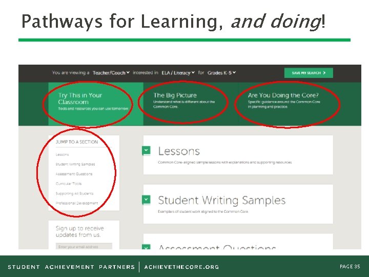 Pathways for Learning, and doing! PAGE 35 Pathways for Learning, and doing! PAGE 35