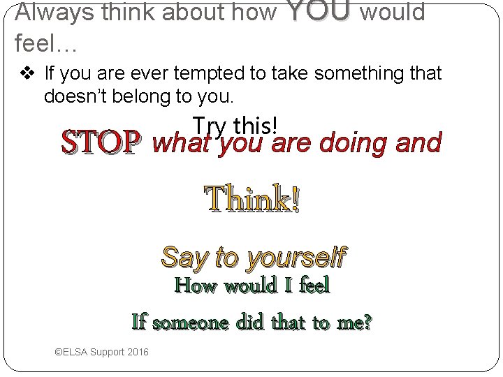 Taking things that dont belong to you www