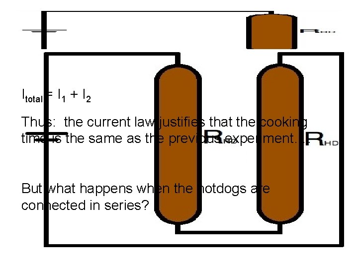 Itotal = I 1 + I 2 Thus: the current law justifies that the