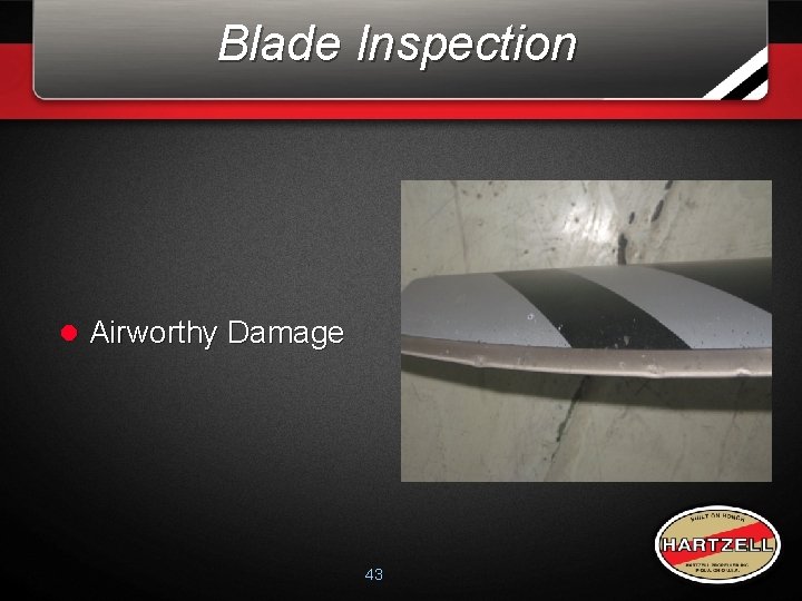 Blade Inspection l Airworthy Damage 43 Blade Inspection l Airworthy Damage 43